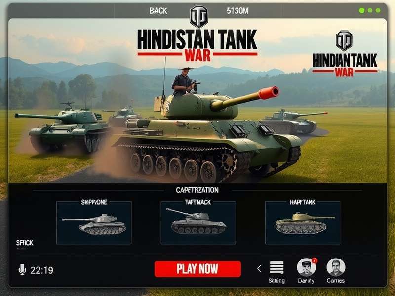 Hindustan Tank War tank customization screen